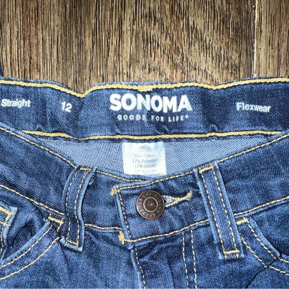 EUC Sonoma Girls Size 12 Straight Jeans - Picture 5 of 15